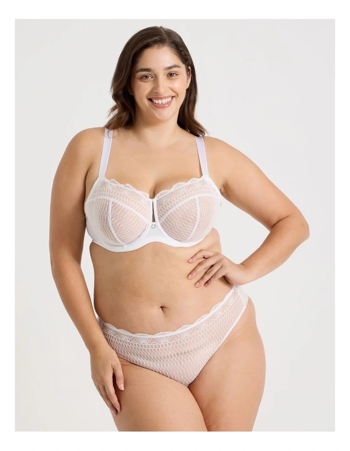 Embroidery High Waist Brazilian in White image 5
