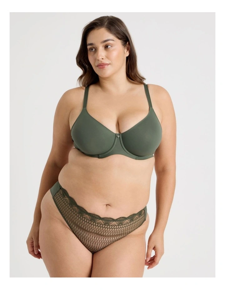 Embroidery High Waist Brazilian in Green image 5