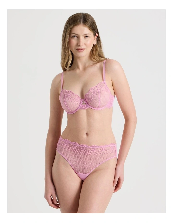 Embroidery High Waist Brazilian in Pink image 1