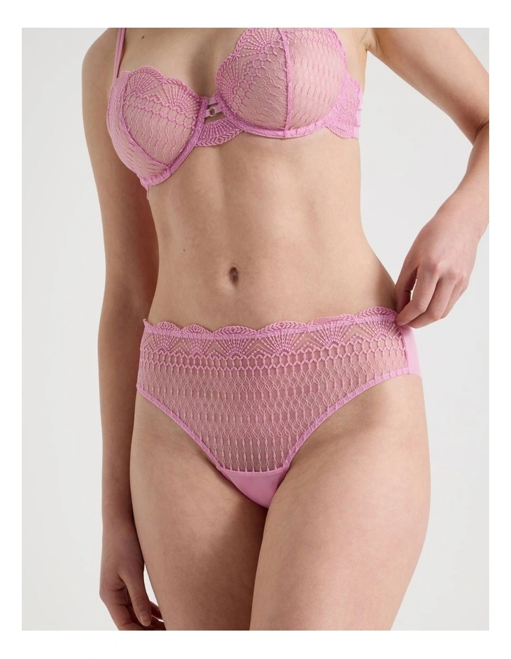 Embroidery High Waist Brazilian in Pink image 2