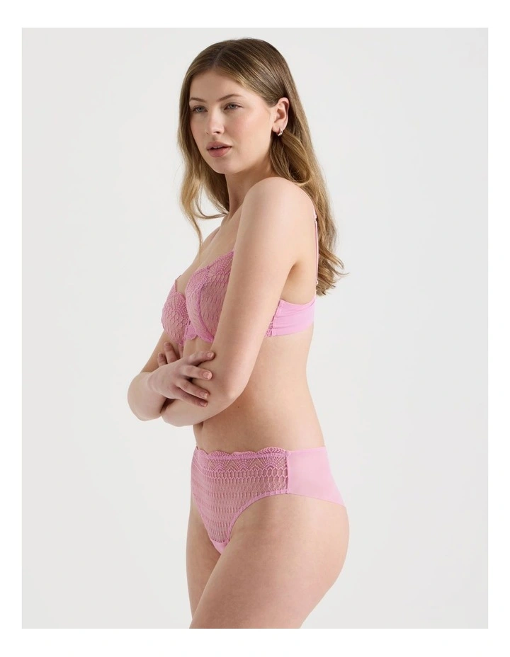 Embroidery High Waist Brazilian in Pink image 3