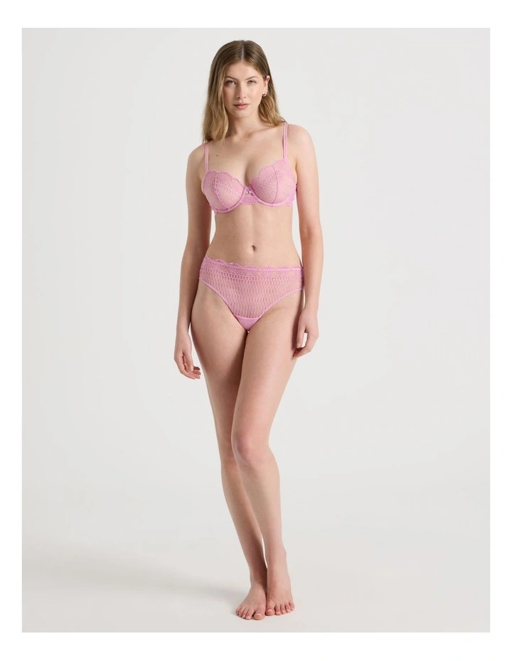 Embroidery High Waist Brazilian in Pink image 4