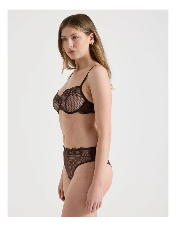 Embroidery High Waist Brazilian in Black image 4