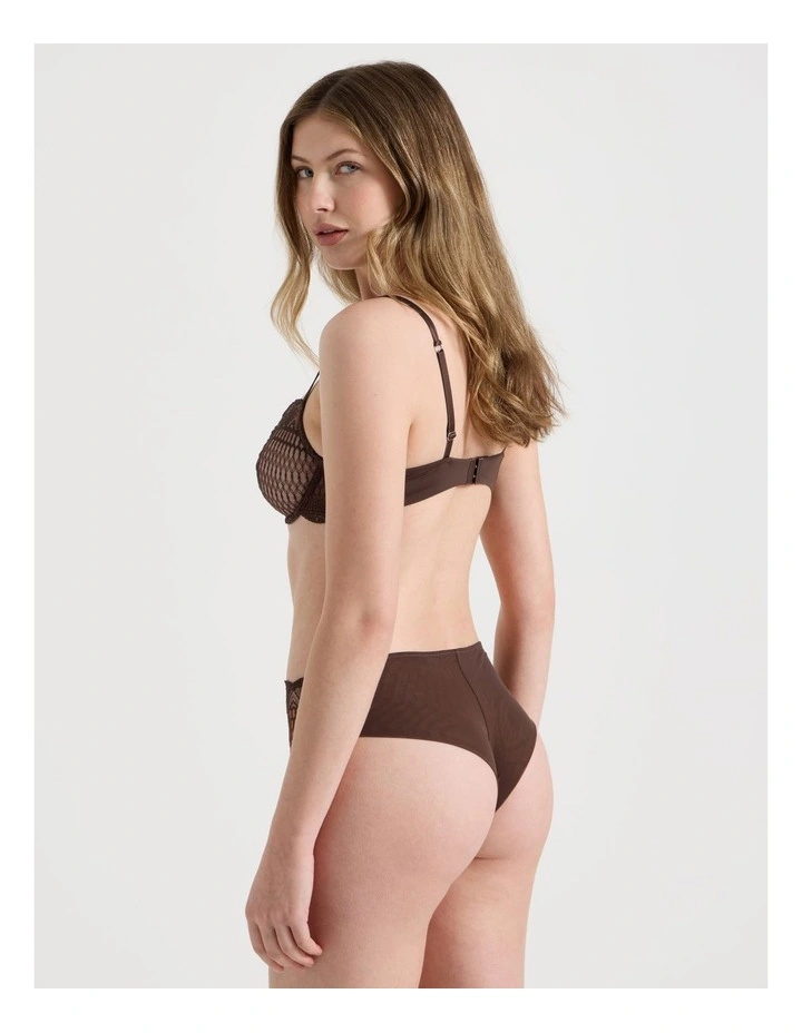 Embroidery High Waist Brazilian in Black image 5