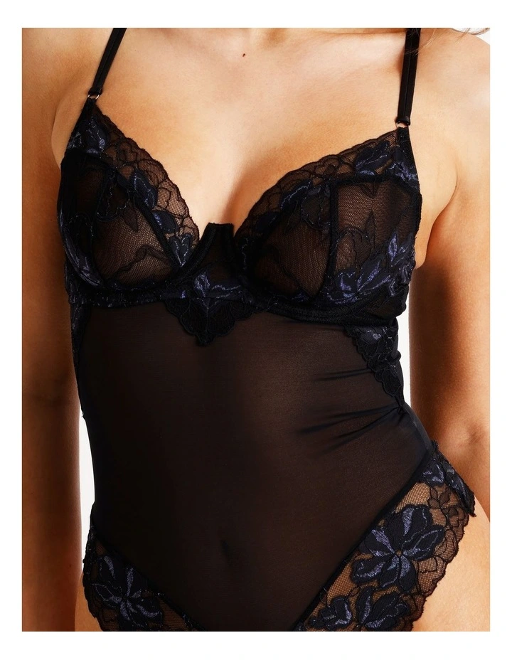 Nighttime Bodysuit in Black image 3