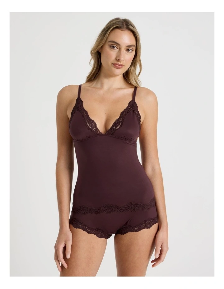 Cheeky Lace Camisole in Brown image 1