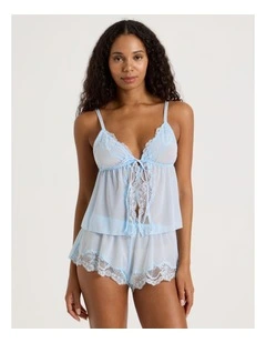 Delicate Lace Camisole in Sky Blue