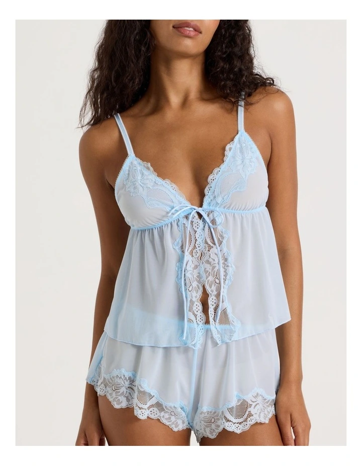Delicate Lace Camisole in Sky Blue image 4