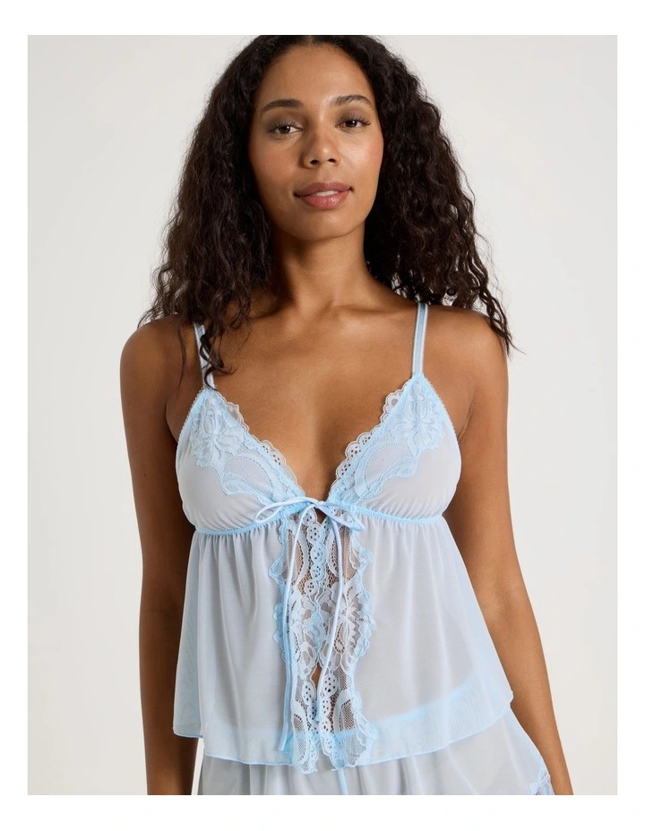 Delicate Lace Camisole in Sky Blue image 7