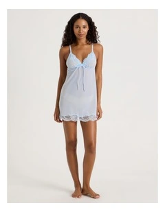 Delicate Lace Chemise in Light Blue