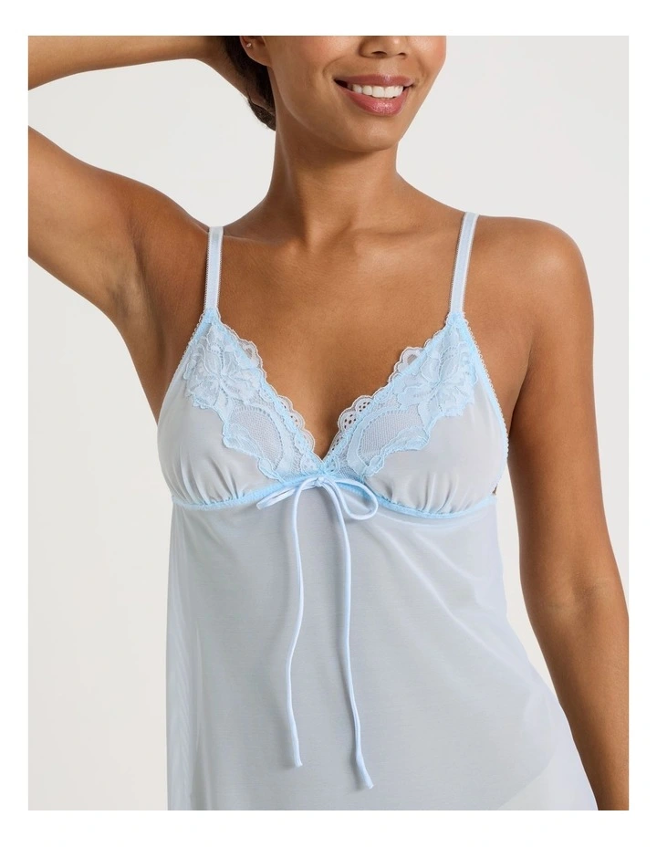 Delicate Lace Chemise in Light Blue image 4