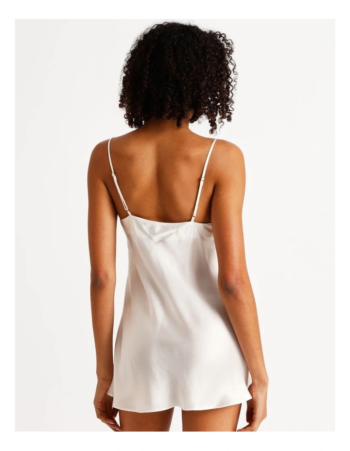 Silk Chemise in White image 3