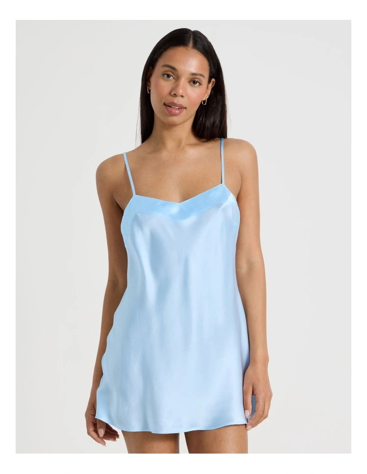 Silk Chemise in Blue image 1