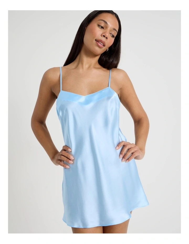 Silk Chemise in Blue image 2