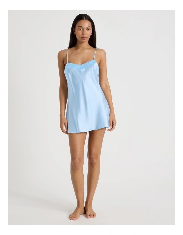 Silk Chemise in Blue image 3