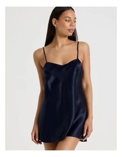 Silk Chemise in Navy