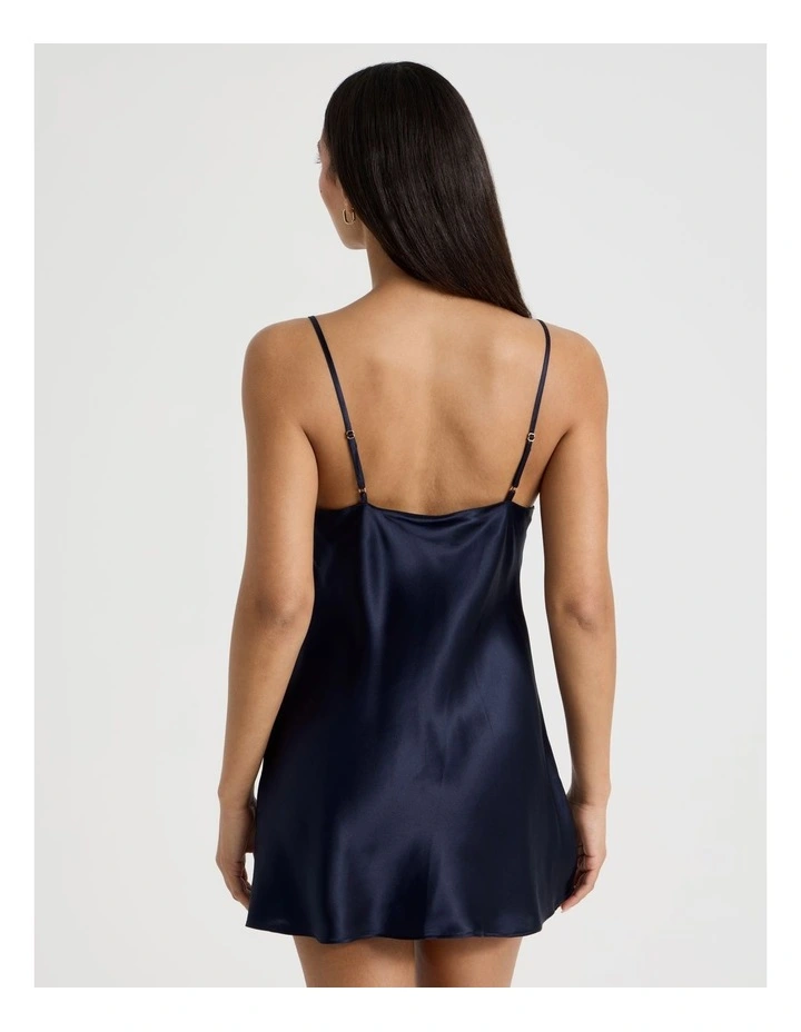 Silk Chemise in Navy image 6