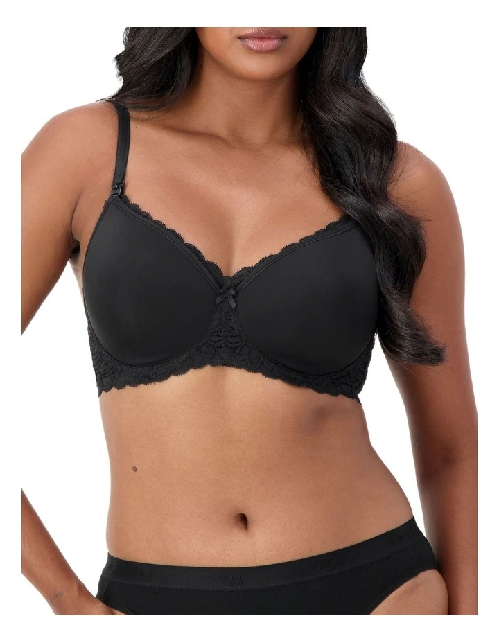 Gorgeous Mama Lace Maternity Bra in Black image 3