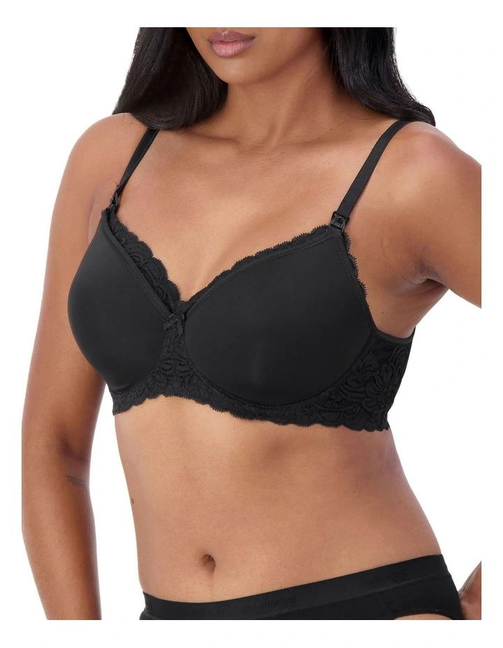 Gorgeous Mama Lace Maternity Bra in Black image 5