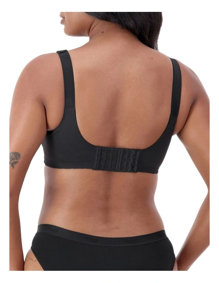 Lace Maternity Wirefree Bra in Black image 2