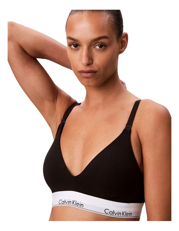 Calvin Klein Icon Cotton Modal Maternity Lightly Lined Triangle Bralette image 4