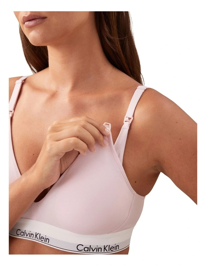 Icon Cotton Modal Maternity Lightly Lined Triangle Cradle Pink image 2