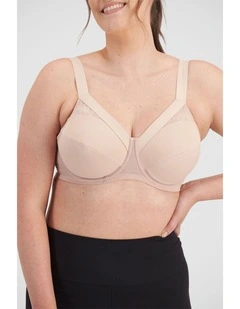 Full Support Non-Padded Sports Bra in Dusted Rose