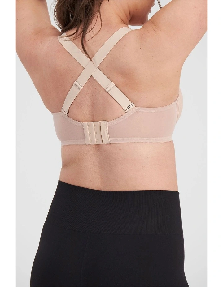 Full Support Non-Padded Sports Bra in Dusted Rose image 4