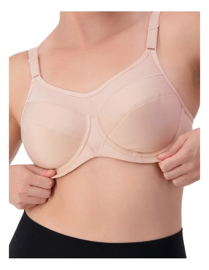 Triaction Ultra Padded Sports Bra in Fig Pink image 5