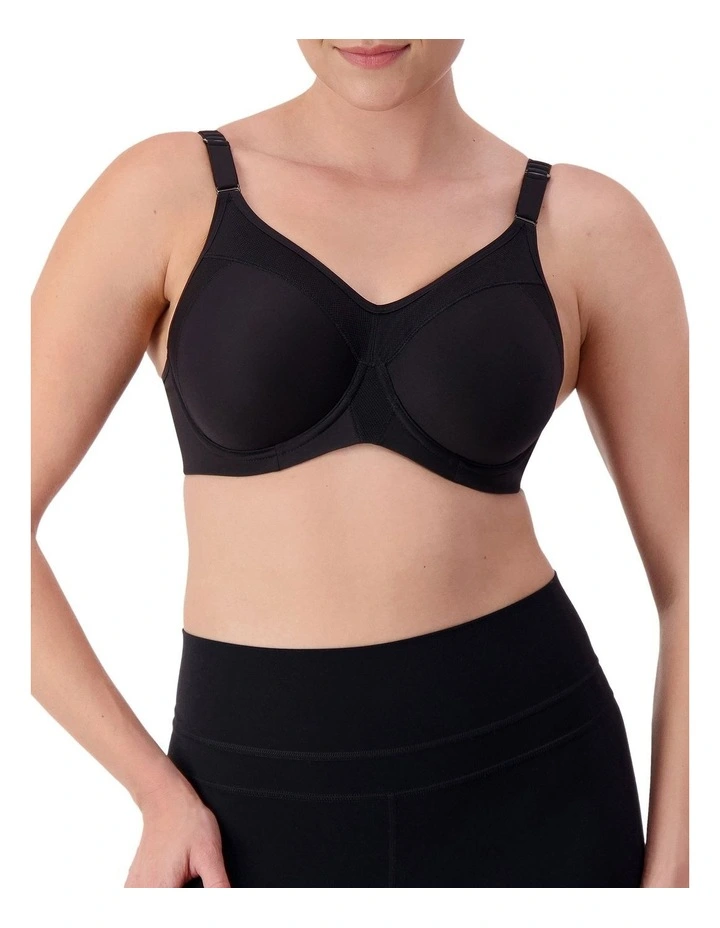 Triaction Ultra Padded Sports Bra in Black image 1