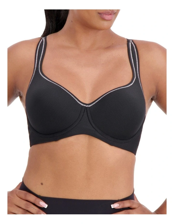 Triaction Racerback Sports Bra 2 Pack in White/Black image 1