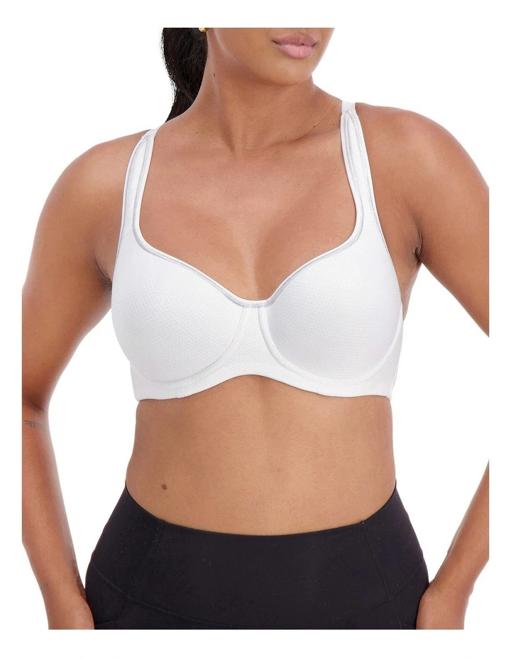 Triaction Racerback Sports Bra 2 Pack in White/Black image 2