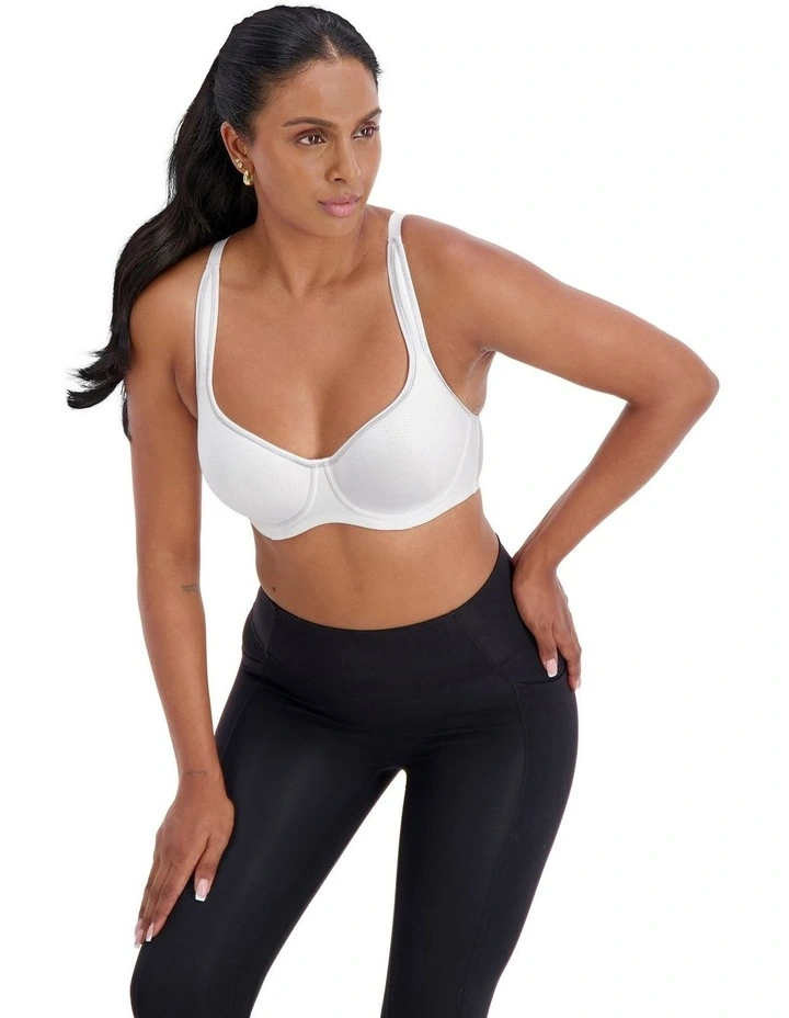 Triaction Racerback Sports Bra 2 Pack in White/Black image 7