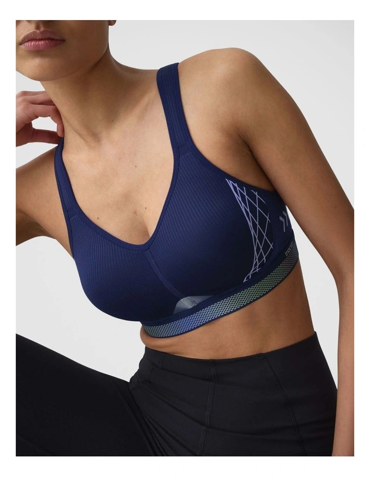 Triaction Cardio Flow Padded Bra In Navy image 3