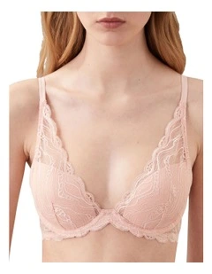 Sensual Stretch Lace Lightly Lined Plunge in Orange