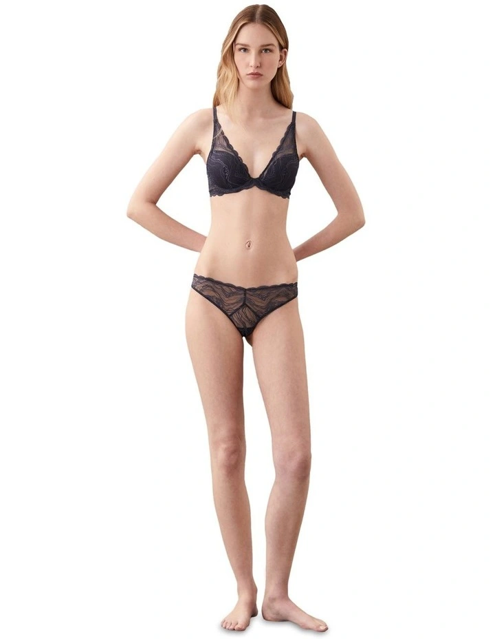 Intimate Lightly Lined Plunge Bra Black image 4