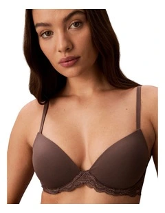 Sensual Stretch Lace Lift Demi Bra in Botanical Brown