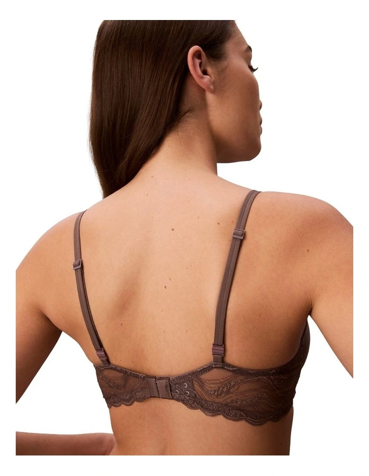 Sensual Stretch Lace Lift Demi Bra in Botanical Brown image 2