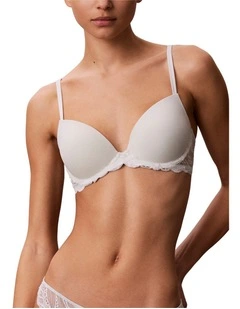 Sensual Stretch Lace Lift Demi Bra in Sky Gray