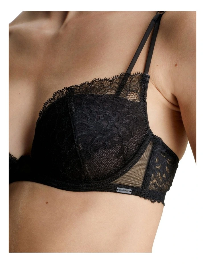 Bridal Lightly Lined Plunge Bra in Black image 4