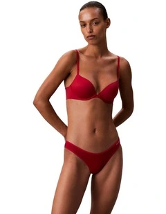 Perfectly Fit Push-Up Plunge Bra in Red