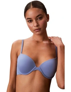 Perfectly Fit Push Up Plunge Bra in Blue Tulip