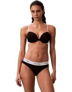 Icon Cotton Modal Lightly Lined Demi in Black