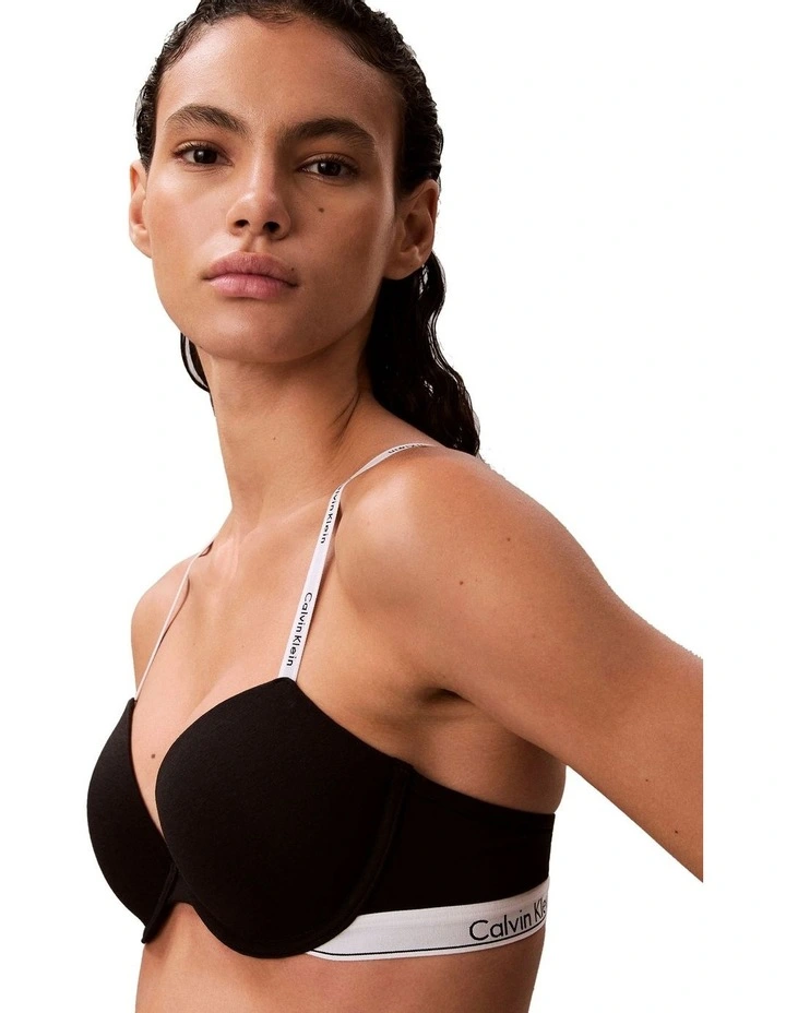 Icon Cotton Modal Lightly Lined Demi in Black image 3