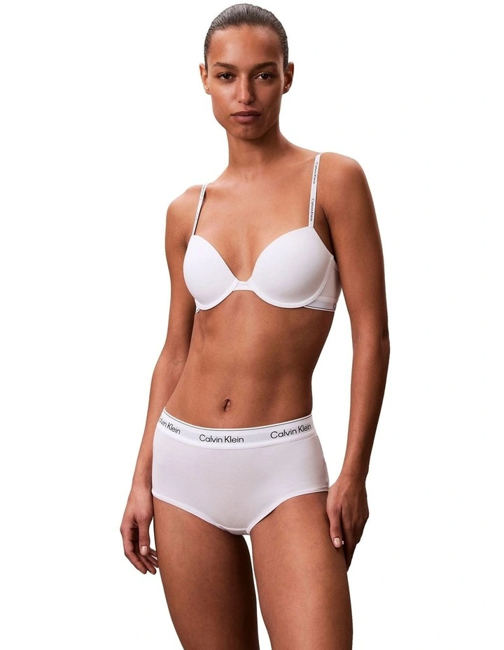 Icon Cotton Modal Lightly Lined Demi in White image 1