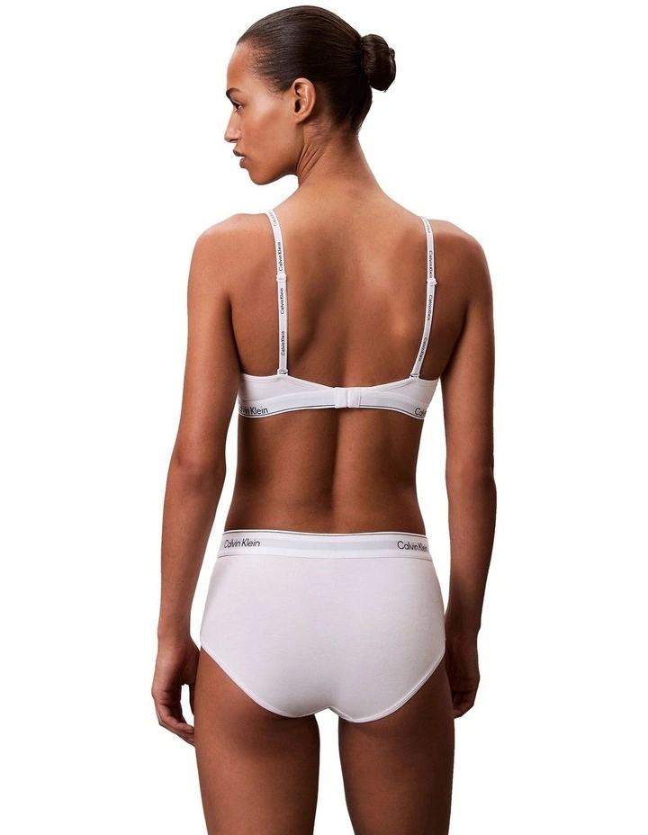 Icon Cotton Modal Lightly Lined Demi in White image 2