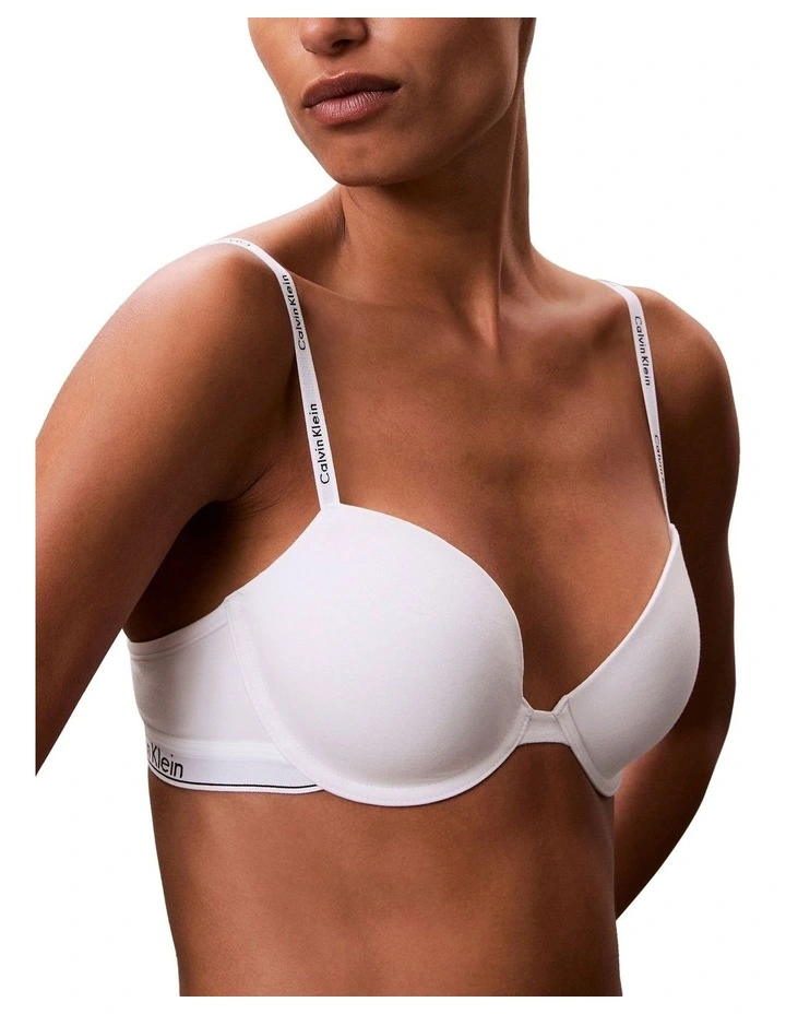 Icon Cotton Modal Lightly Lined Demi in White image 3