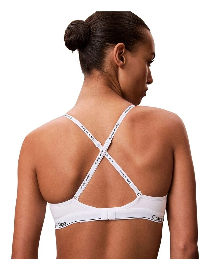 Icon Cotton Modal Lightly Lined Demi in White image 5