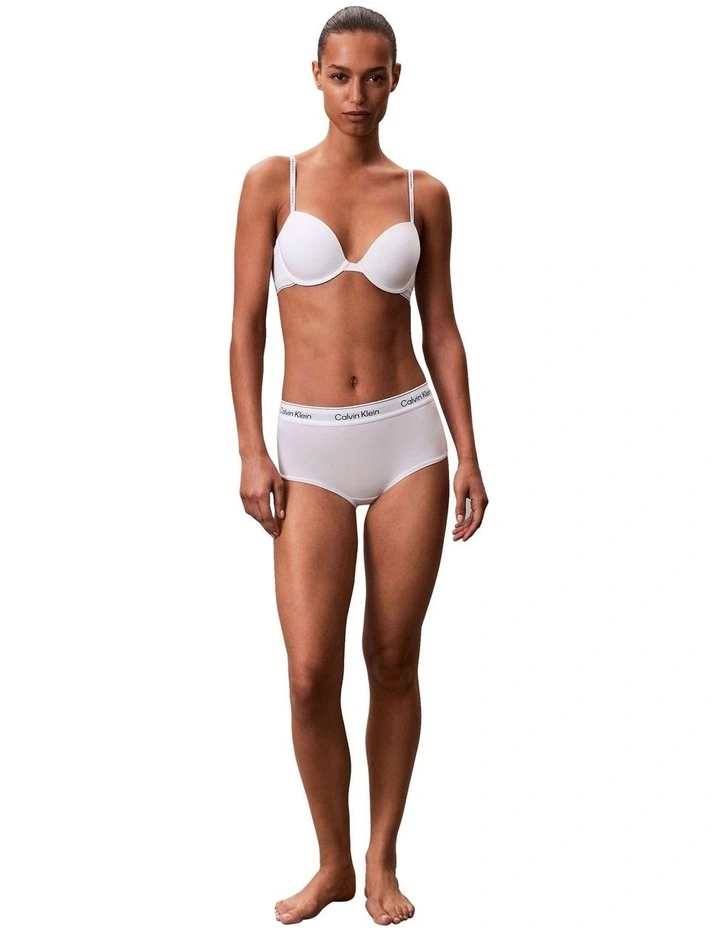 Icon Cotton Modal Lightly Lined Demi in White image 6