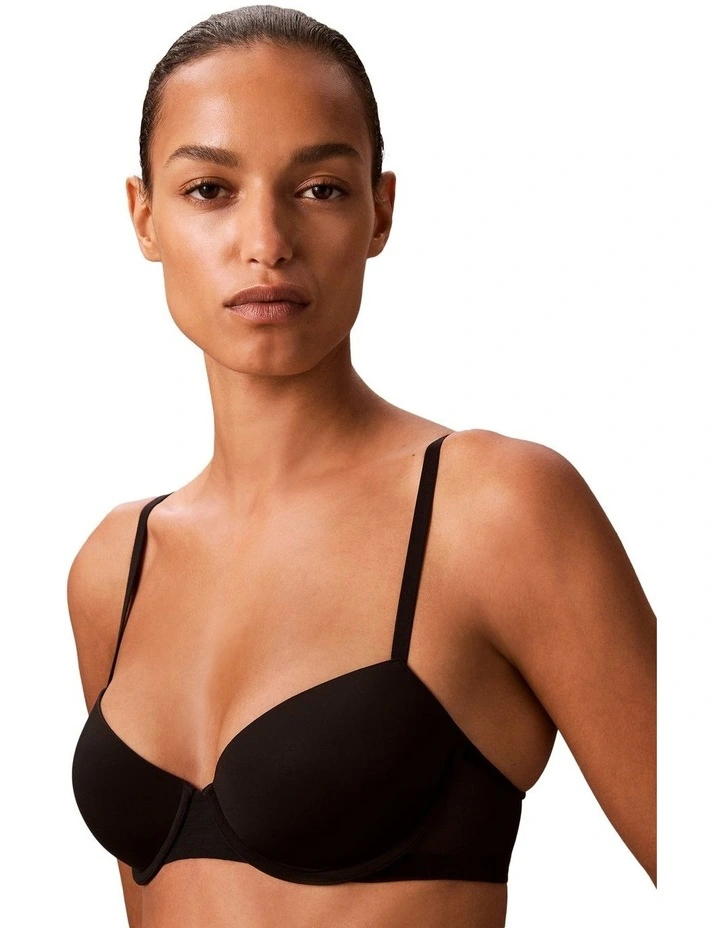 Minimalist Mesh Uplift Demi in Black image 3